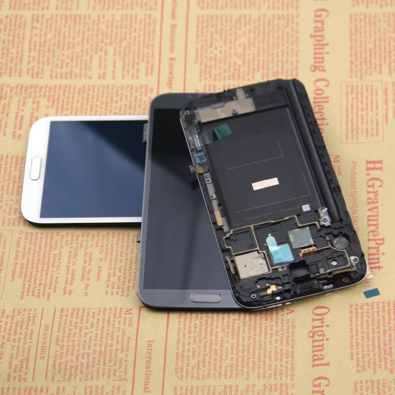 Amoled LCD для Samsung Galaxy Note 2 N7100 Note2 N7105 дисплей сенсорный экран дигитайзер сборка с