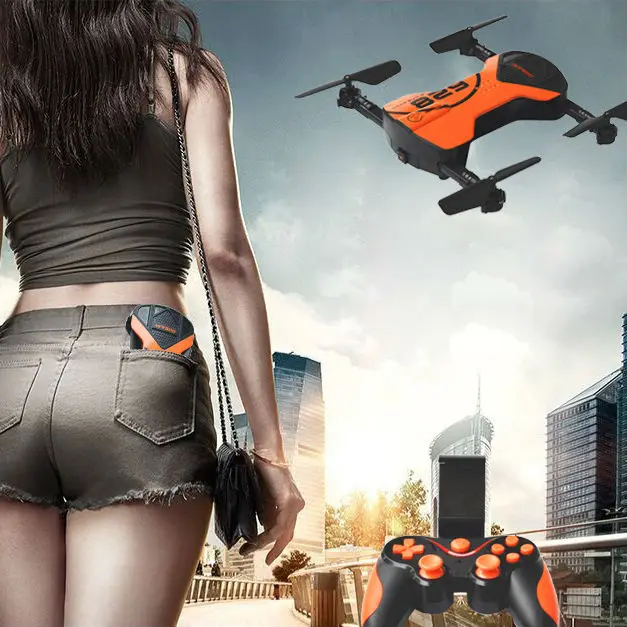 Складной мини Радиоуправляемый Дрон Квадрокоптер с передатчиком FPV Wifi камера