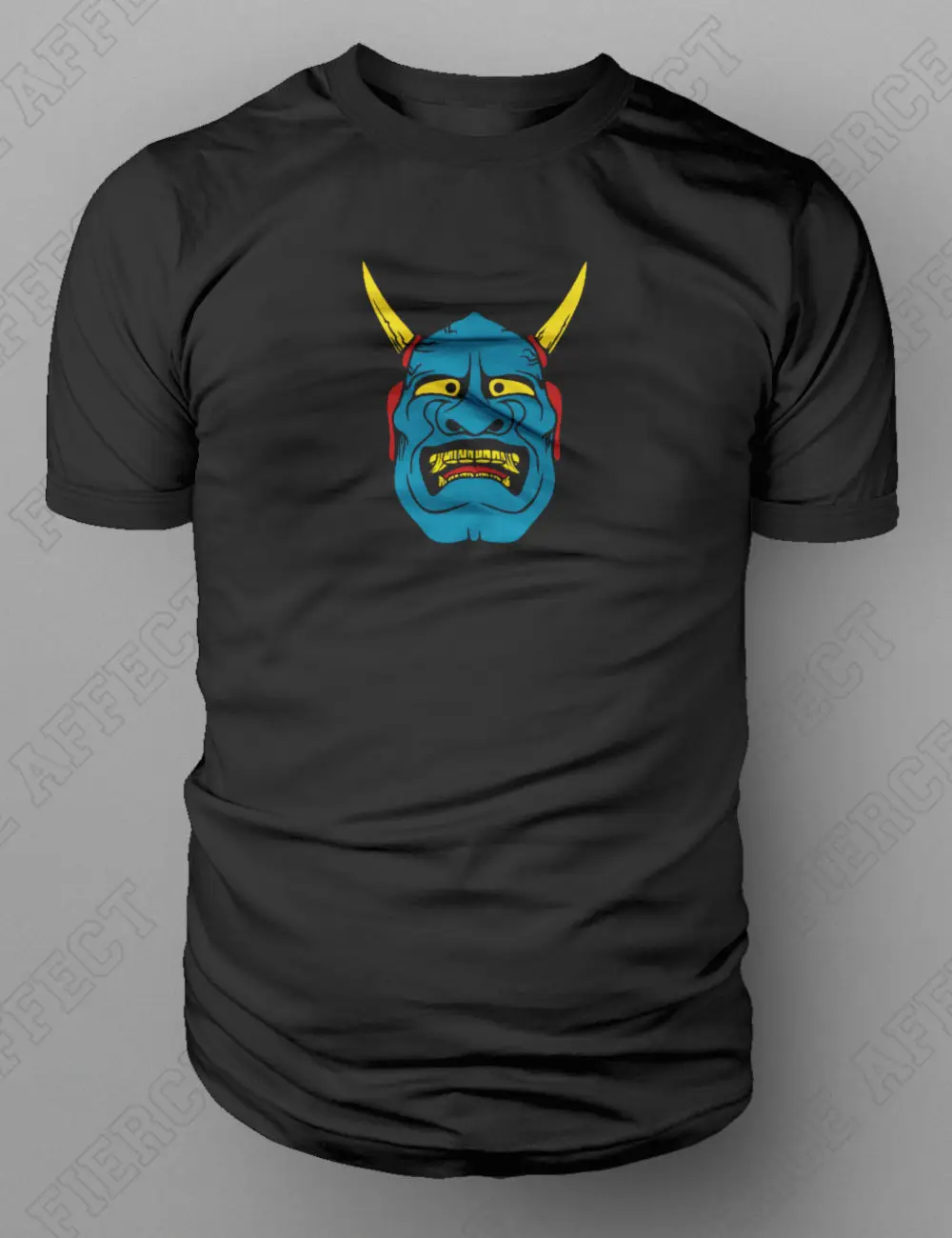Футболка с маской DEMON ONI футболка японским фольклором на Хэллоуин страшная