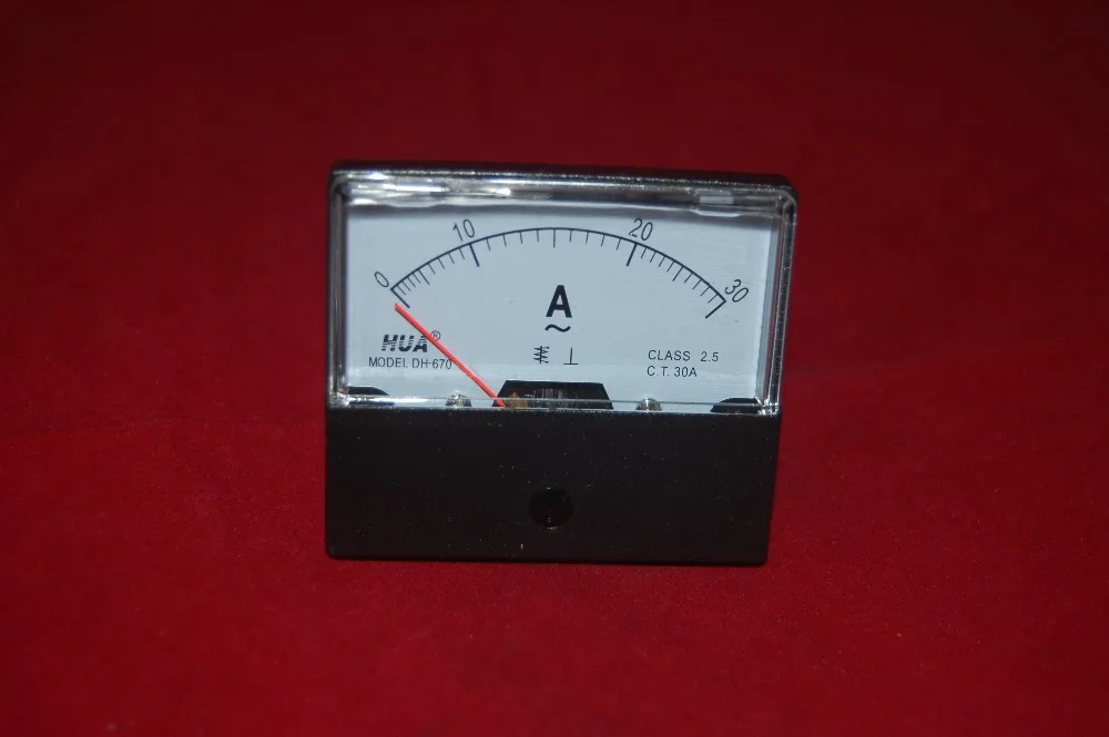 1 шт. аналоговый амперметр переменного тока 30 А 670 60 Х70 мм 0 А|panel ammeters|panel amp meterspanel