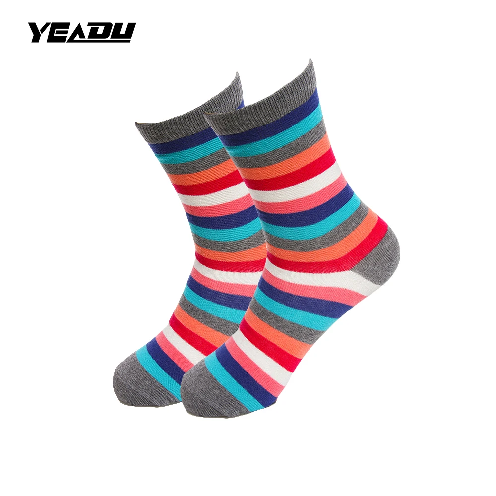 Смешные хлопковые теплые женские носки YEADU осенне-зимние разноцветные Носки с