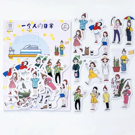 45 шт./упак. Kawaii японский декоративные Скрапбукинг Стикеры детский игрушечный Стикеры s планировщик Стикеры Канцелярские Товары для детей Подарки - Цвет: F