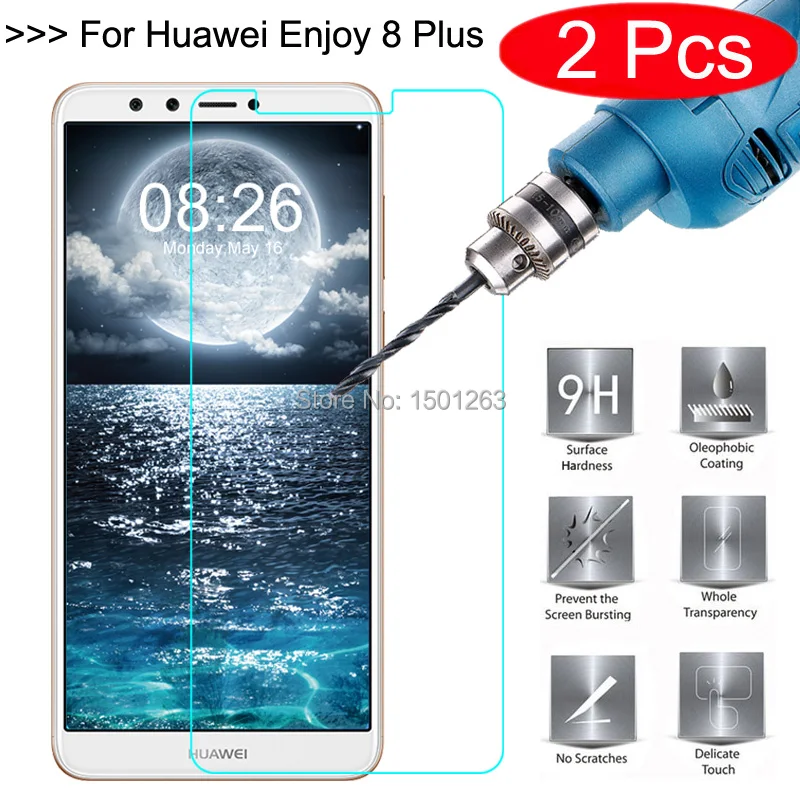 2 шт для huawei Enjoy 8 Plus 5 93 &quotзакаленное стекло чехол экрана Закаленное Защитная