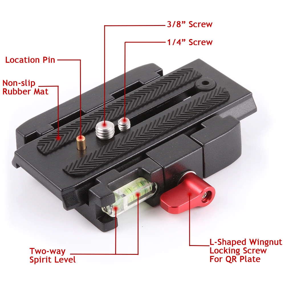 Быстросъемный зажим для крепления P200 QR пластина Manfrotto 501 500AH 701HDV 503HDV 7M1W 577|qr plate|mount