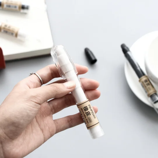 2 шт./компл. новая мода простой свежий черный и белый ручка в Форме Ластик