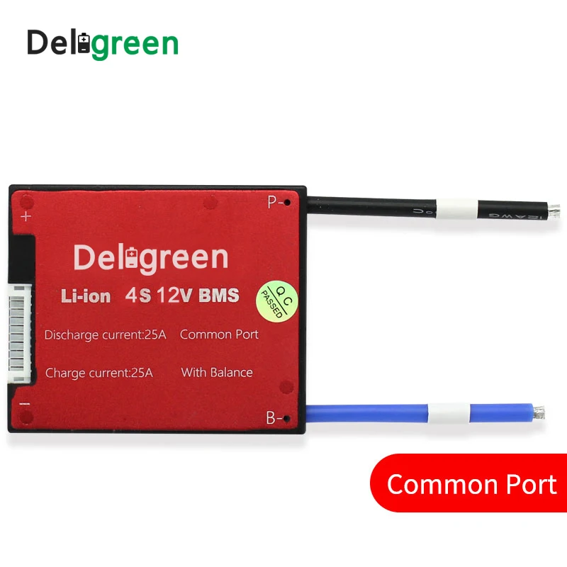 Deligreen 4S 35A 12V BMS для комплект литий-ионный батарей LiFePO4 18650 аккумуляторная батарея с функцией баланса