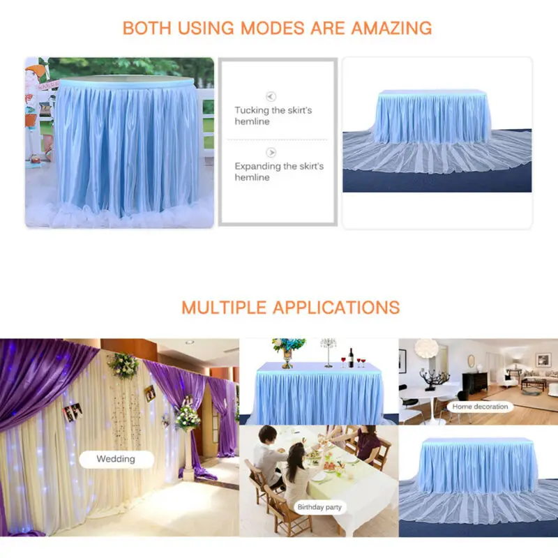 1 шт. Модные простые многоразовые столовые Юбки пластиковые вечерние 3 вида