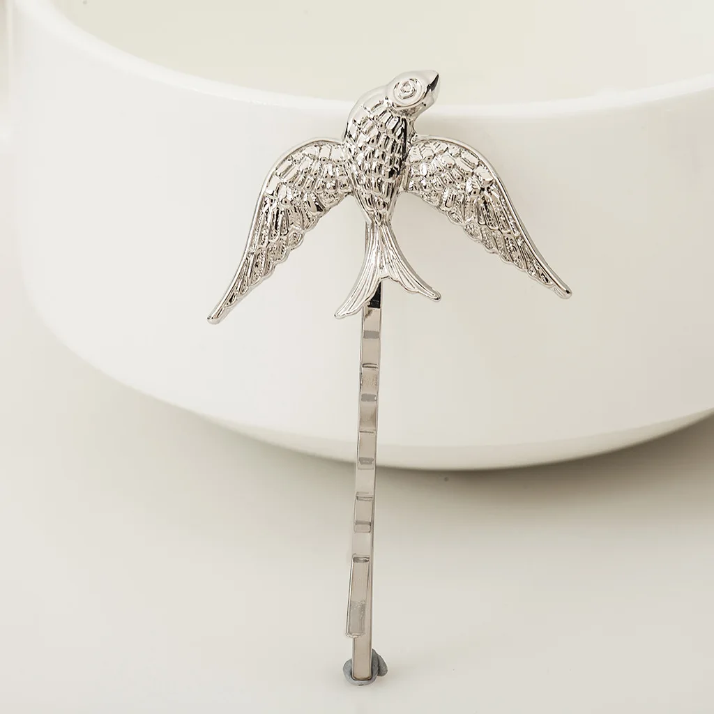 1Pc Animals Bird Deer Fashion Hair Accessories for Women Modern Stylish Gold Sliver Hair Clips Bun Maker Make Hair Styling Tool - Цвет: 1pc sliver bird