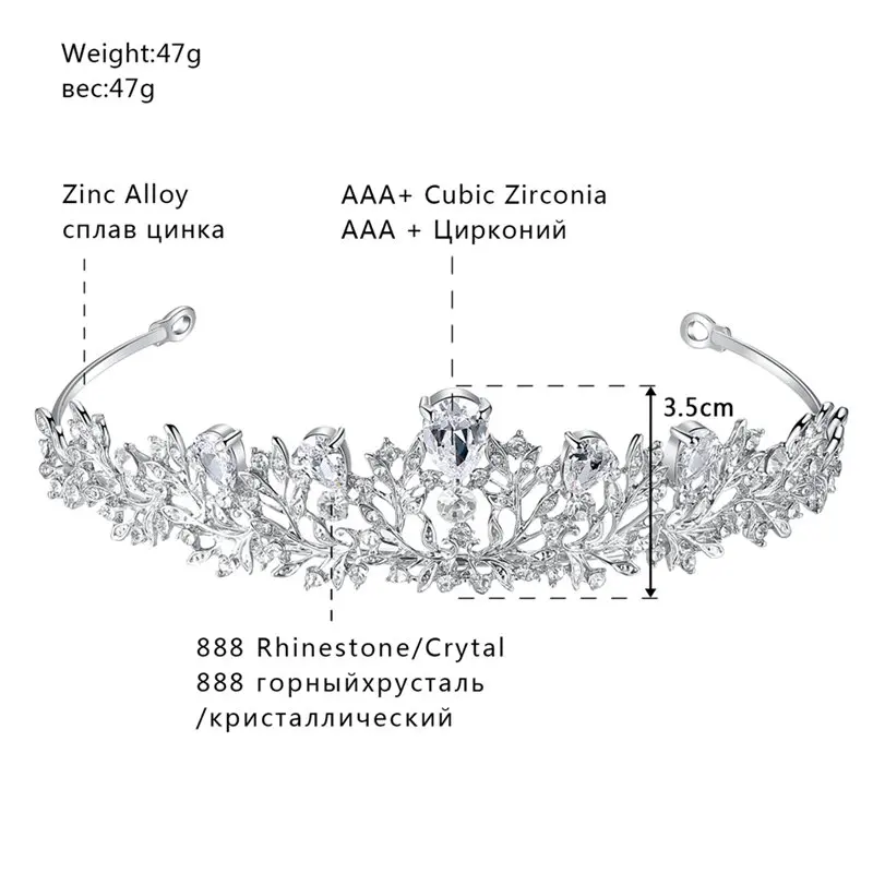 Minlover CZ цветок свадебные диадемы Короны из горного хрусталя женские повязки на