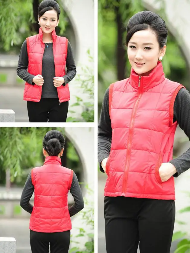Женский жилет с подкладкой из пуха зимняя повседневная безрукавка большие