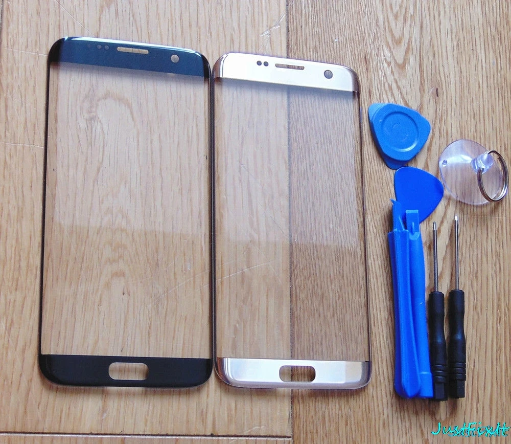 Для samsung s7 edge G935F G935A ЖК-дисплей внешняя Сенсорная панель экран стекло Замена переднего стекла линзы наклейки
