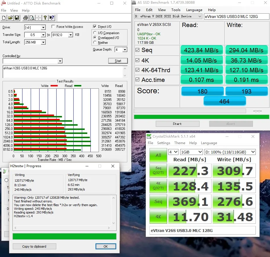 EVtran Read460M Write360M USB3.0 128gb 256gb CNC металлический чехол внешний ssd 120g 240g usb3.1 флэш-диск
