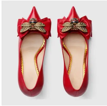 red 6cm heel XGRAVITY Sexy пятки модельная обувь популярные пчелы дизайнер очаровательные свадебные женские модельные туфли сексуальная леди обувь с острым носком A130 - Цвет: red 6cm heel