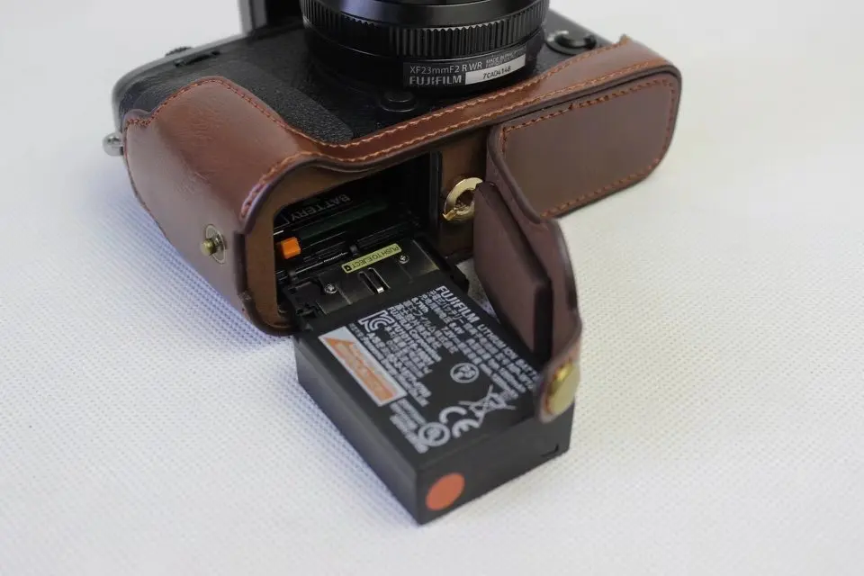 PU Leather Camera Bag Bottom Case For Fujifilm XE3 X-E3 Half Body Set Cover With Battery Opening | Электроника