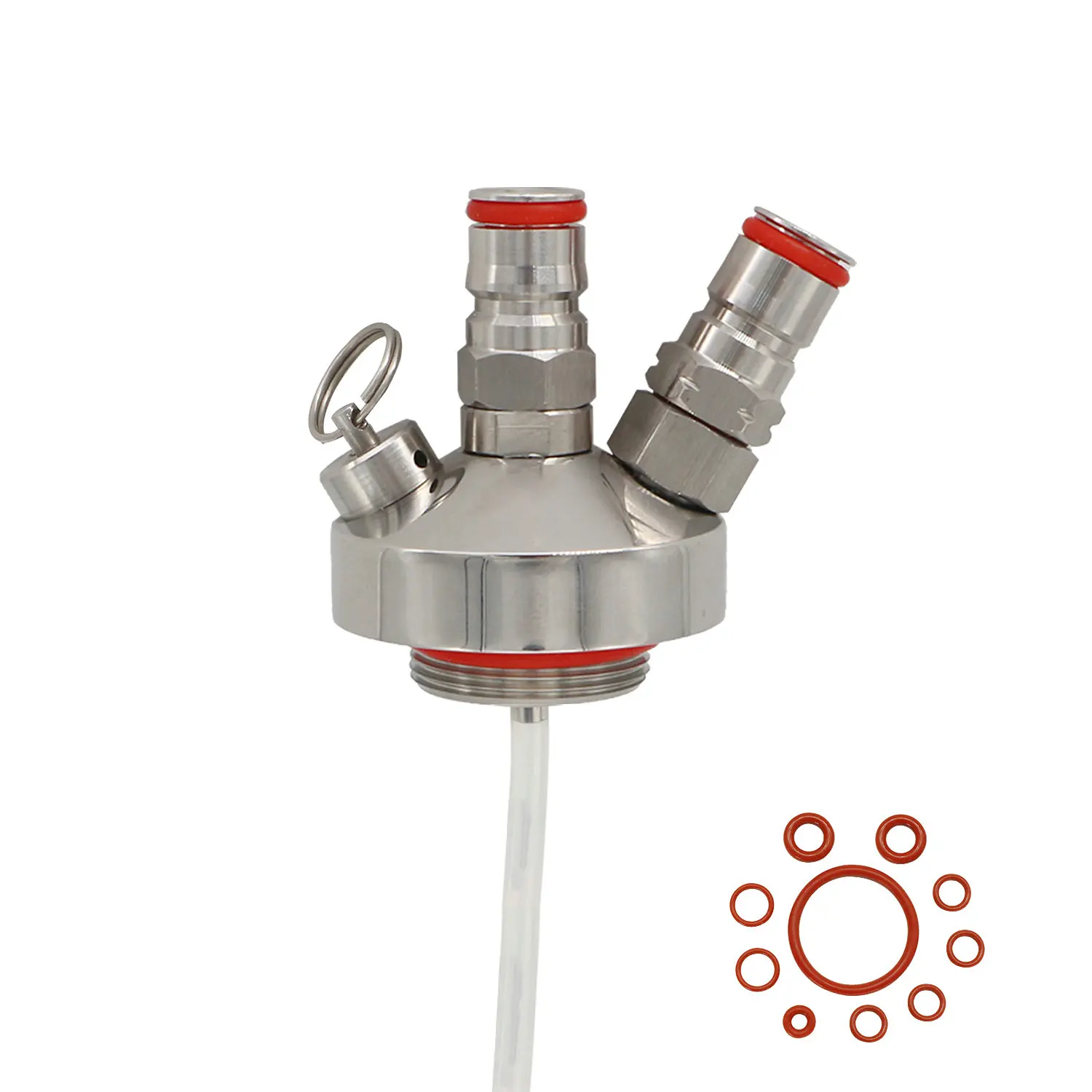 Mini Keg Tap Dispens Мини-диспенсер для бочонка с шариковым замком для мини-пивного бочонка 304 из нержавеющей стали, мини-бочонок с копьем для домашнего пивоварения, 3,6 л/5л/10л, Пивной инструмент - Цвет: Mini Keg Tap Dispens