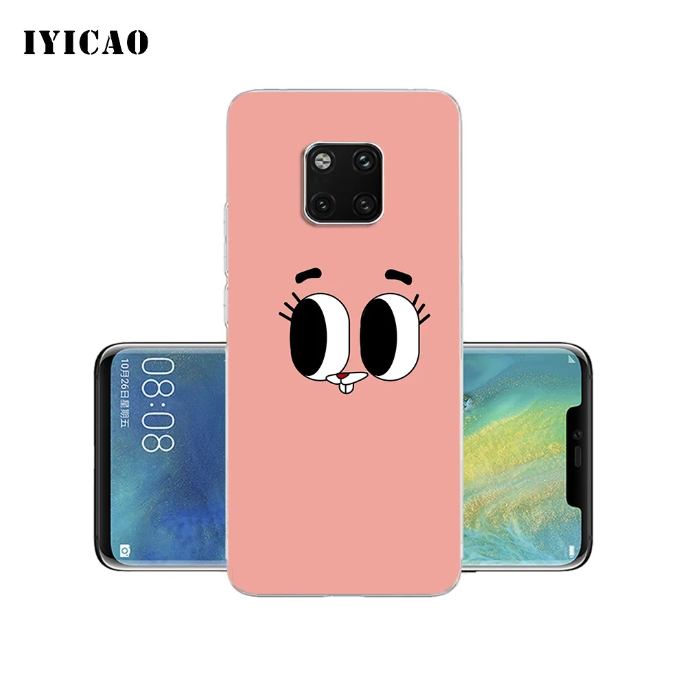 Мягкий силиконовый чехол для телефона IYICAO Cat smiling face с мультяшным рисунком Huawei Mate