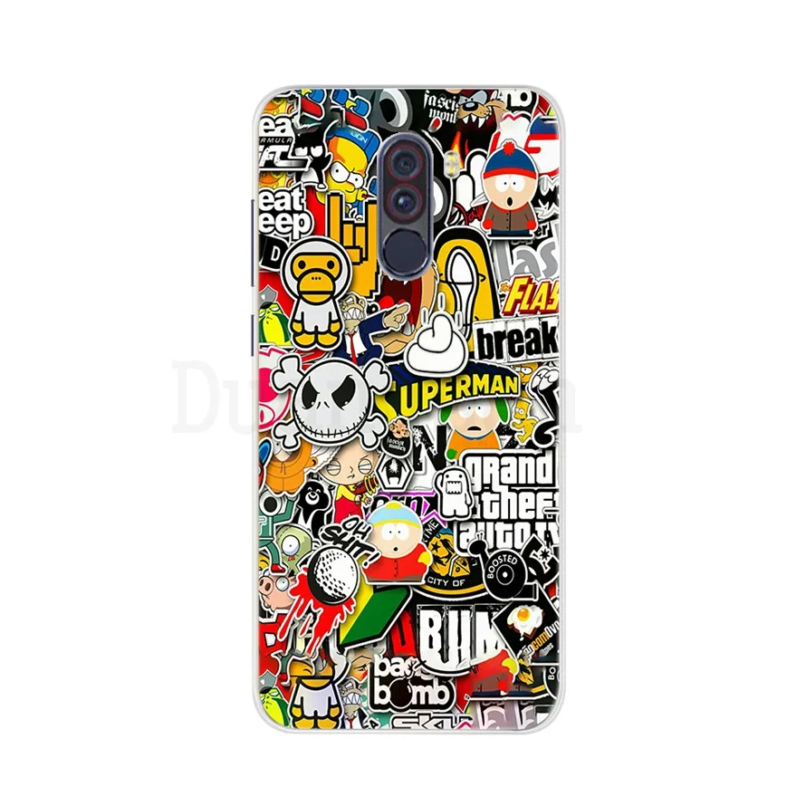 Fashion Design Cases For Xiaomi Pocophone F1 Silicon 3d Painted Animal Soft TPU Back Cover MI global 6.18' |