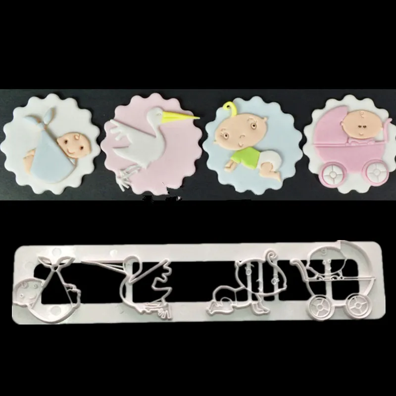 Sugarcraft маленьких Пластик Помады резак торта помадка плесень торт украшения
