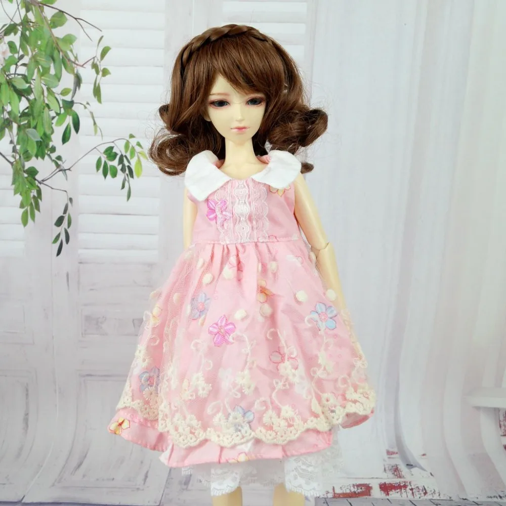 BJD кукла розовый длинное платье юбка наряды Костюмы для 1/4 17 &quot1/3 24&quot высокие