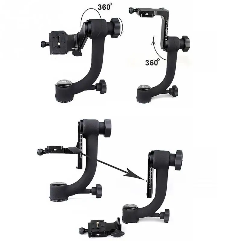 

1/4" 360 Degree Gimbal Clamp Tripod Ball Head for Photography DSLR Cameras