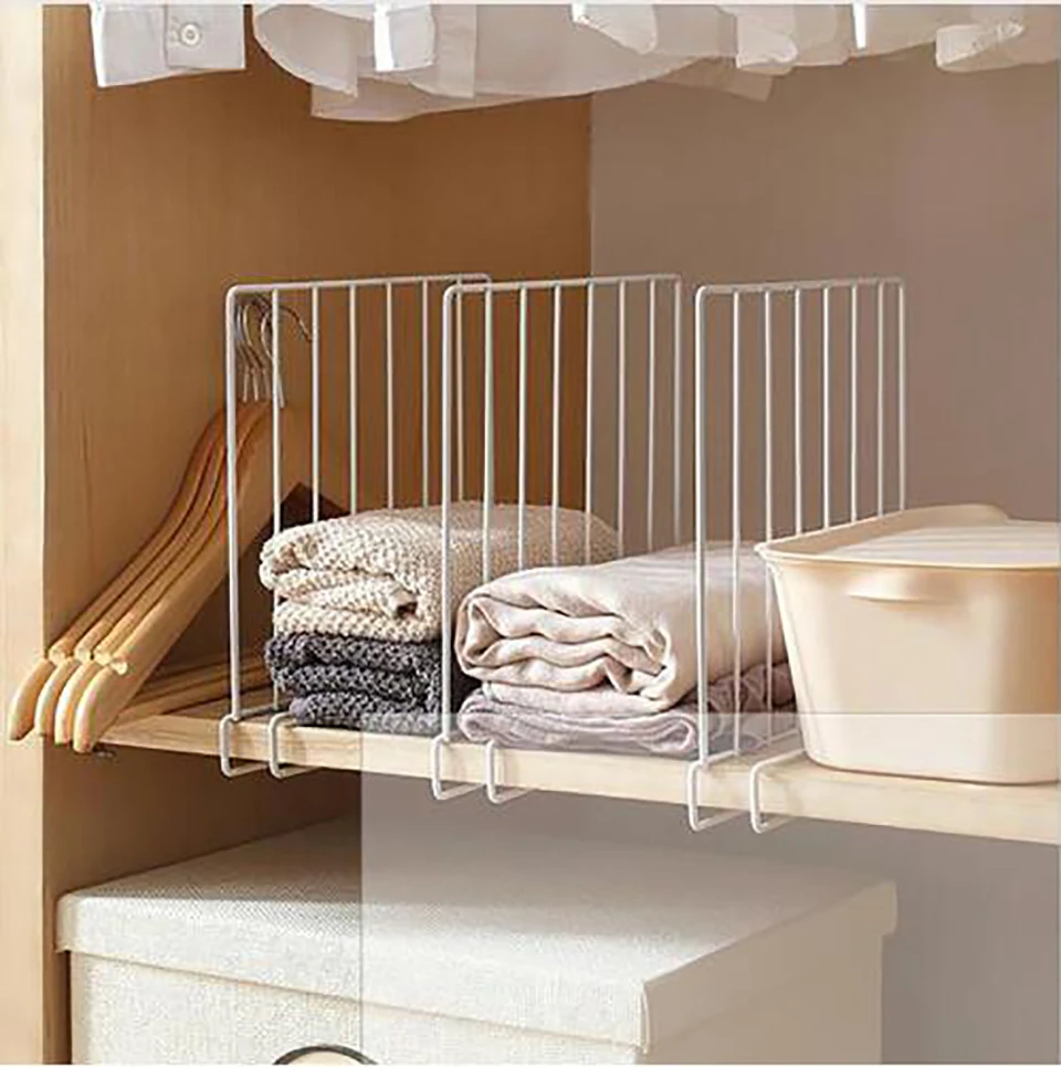 В наличии 3 шт гардероб разделители полки Экономия пространства конструкция