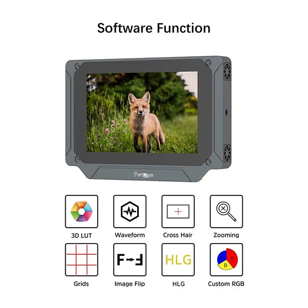 PortKeys BM7 7 дюймов яркий 2000nit 3G-SDI Full HD накамерный полевой монитор 4K 3D LUT HDR предварительный видеомонитор