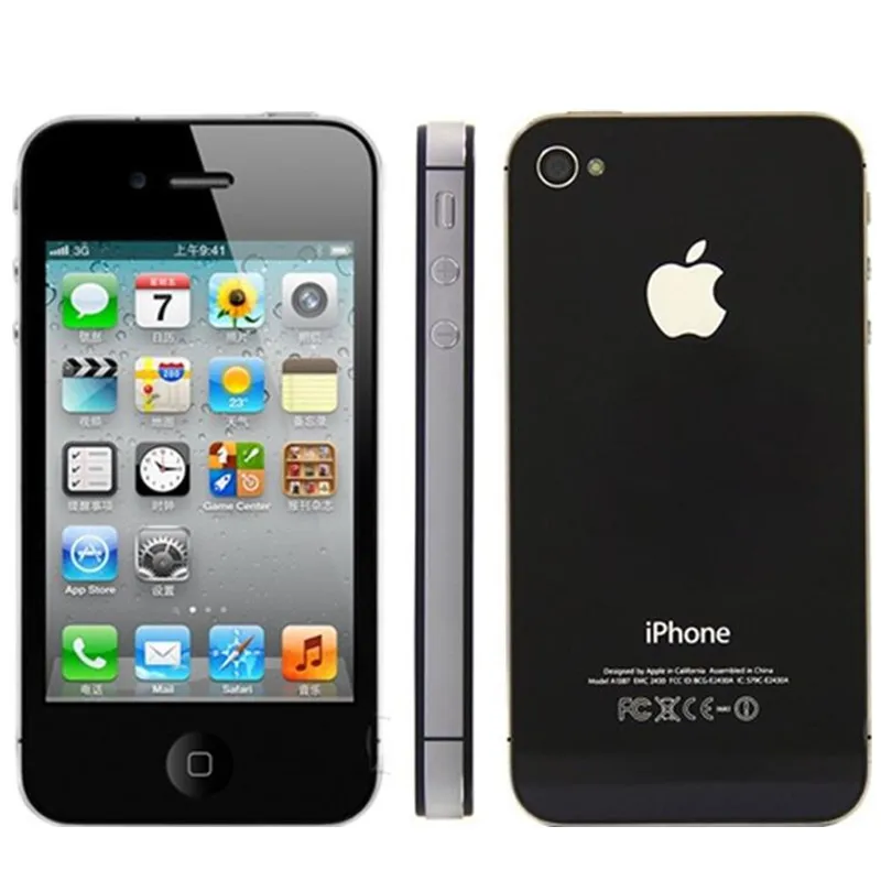 Заводской разблокированный Apple iphone 4S 8 ГБ 16 ГБ 32 ГБ 64 Гб мобильный телефон двухъядерный Wi-Fi GPS 8.0MP 3," сенсорный экран iOS б/у