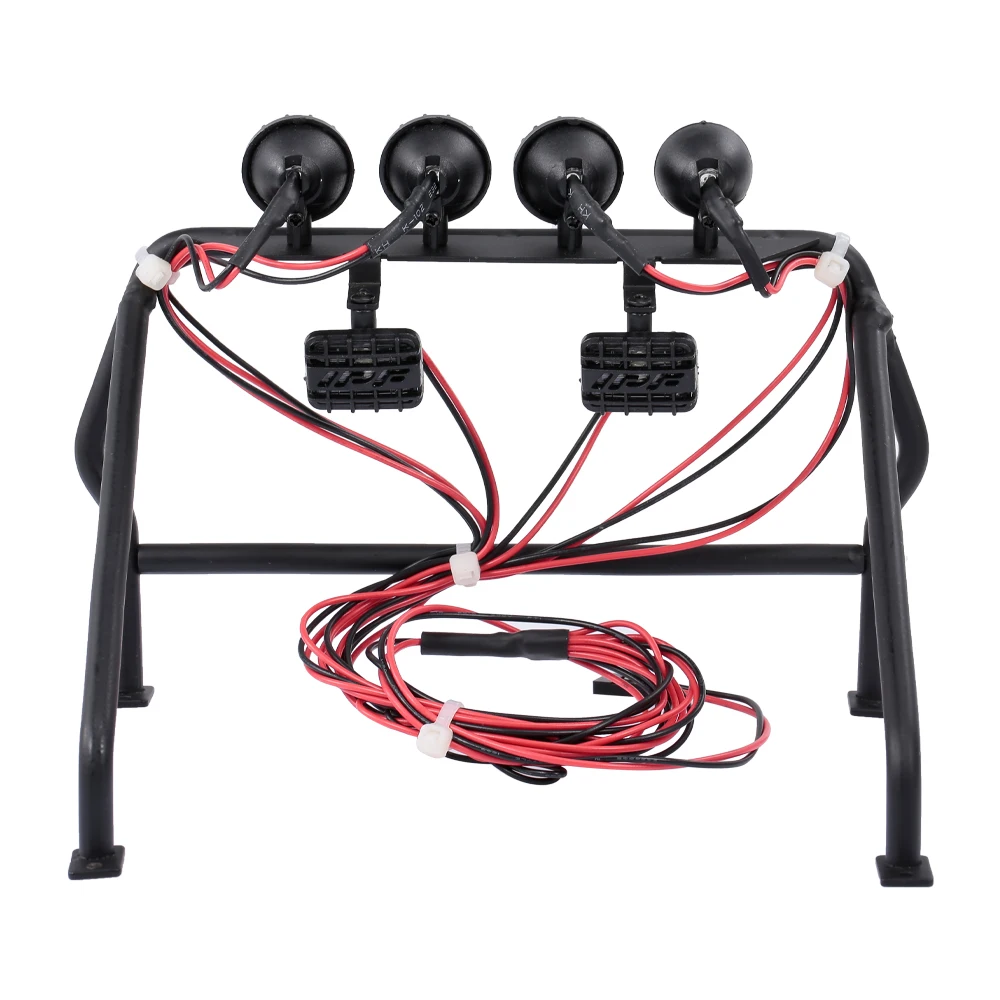 Металлическая рулонная клетка ведро с 6 светодиодными лампами RC Автозапчасти для