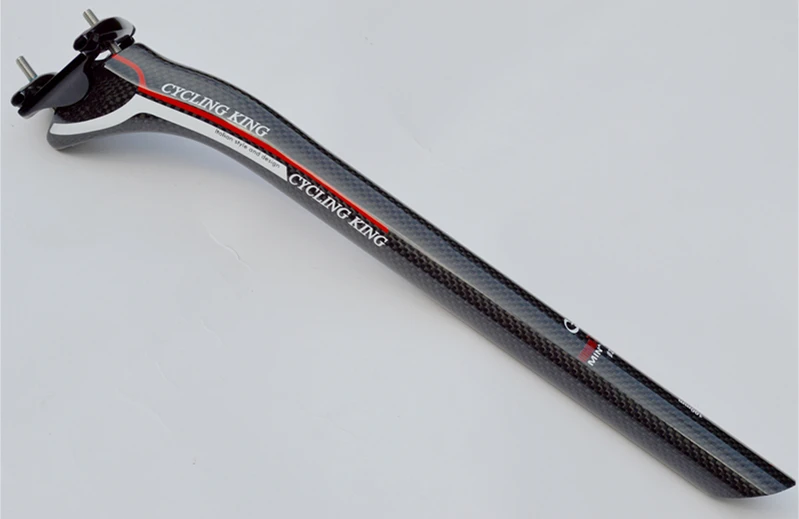 NEW cycling king seatback 25MM 3k seatpost Round head tube carbon fiber seat 27.2/30.8/31.6*350/400mm | Спорт и развлечения