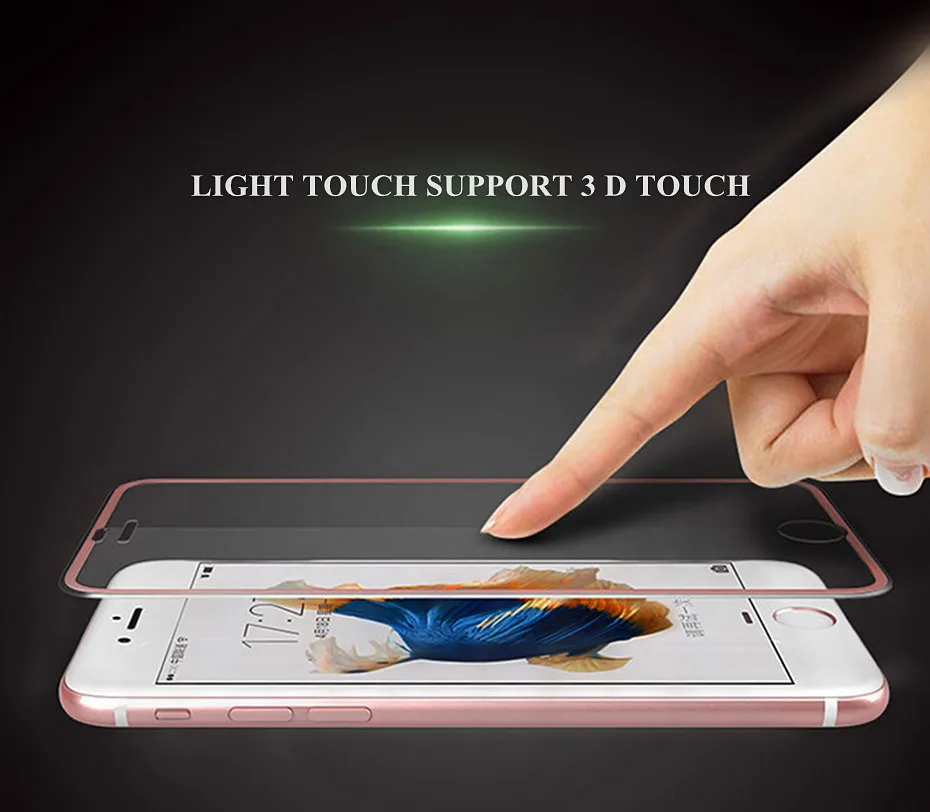 3D защитное стекло из алюминиевого сплава для iphone 6 6s 7 8 plus полное покрытие защита