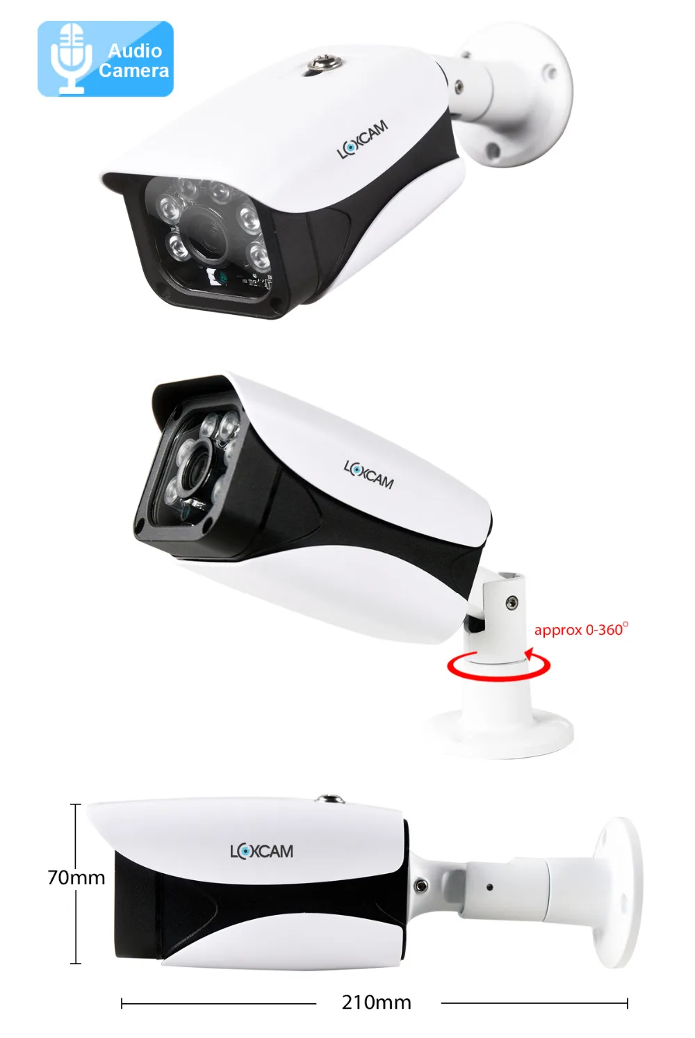 48 В H.265 5MP POE NVR CCTV системы 4 шт. IP66 4MP безопасности наружная аудио запись звук IP