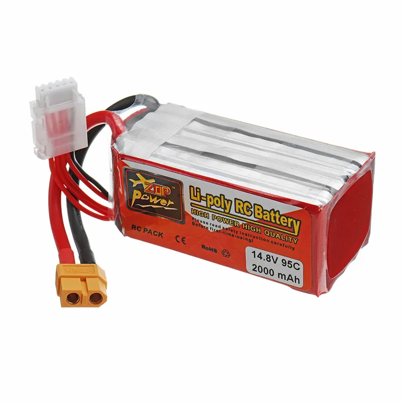 ZOP POWER 14,8 V 2000mAh 95C 4S Lipo аккумуляторная батарея с разъемом XT60 для RC моделей запчасть для мультикоптера Accs