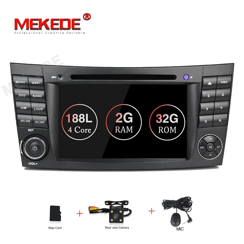 CAR DVD CAMERA MEKEDE Два Din Автомобильный мультимедийный плеер Android 9,1 dvd-плеер для Mercedes/Benz/E-Class/W211/E300/CLK/W209/CLS/W219 gps радио - Цвет: CAR DVD CAMERA
