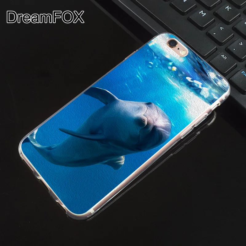 M440 Милый Мягкий ТПУ силиконовый чехол с дельфинами для Apple iPhone 11 Pro XR XS Max 8X7 6 6S Plus 5 5S