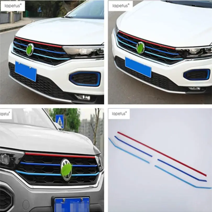 Аксессуары Lapetus для Volkswagen T Roc 2018 2020 ABS передняя решетка гриля Декоративная полоса
