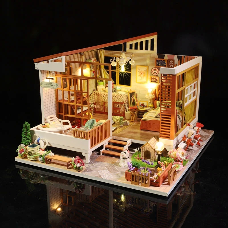 Кукольный дом ручной работы мебель Miniatura Diy кукольные домики миниатюрный кукольный домик деревянные игрушки для детей Взрослые подарок на день рождения