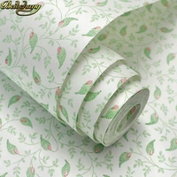 beibehang idyllic small fresh green leaves wallpaper for living room sofa background papel de parede 3d wall papers home decor
