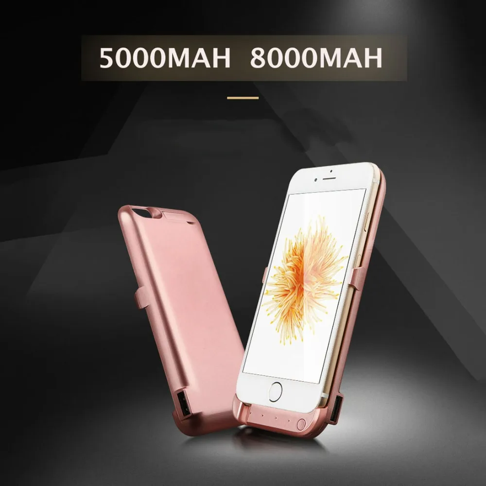 Чехол с внешним аккумулятором 8000/5000 мАч для iphone 6 6S Plus чехол зарядным устройством