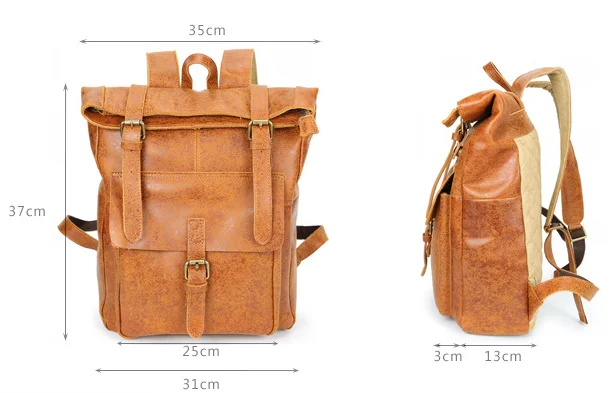 New Men Genuine Leather Backpacks High Capacity Preppy Style Zipper& Hasp Travel Bags Unisex Students Cowhide Bags Totes D617