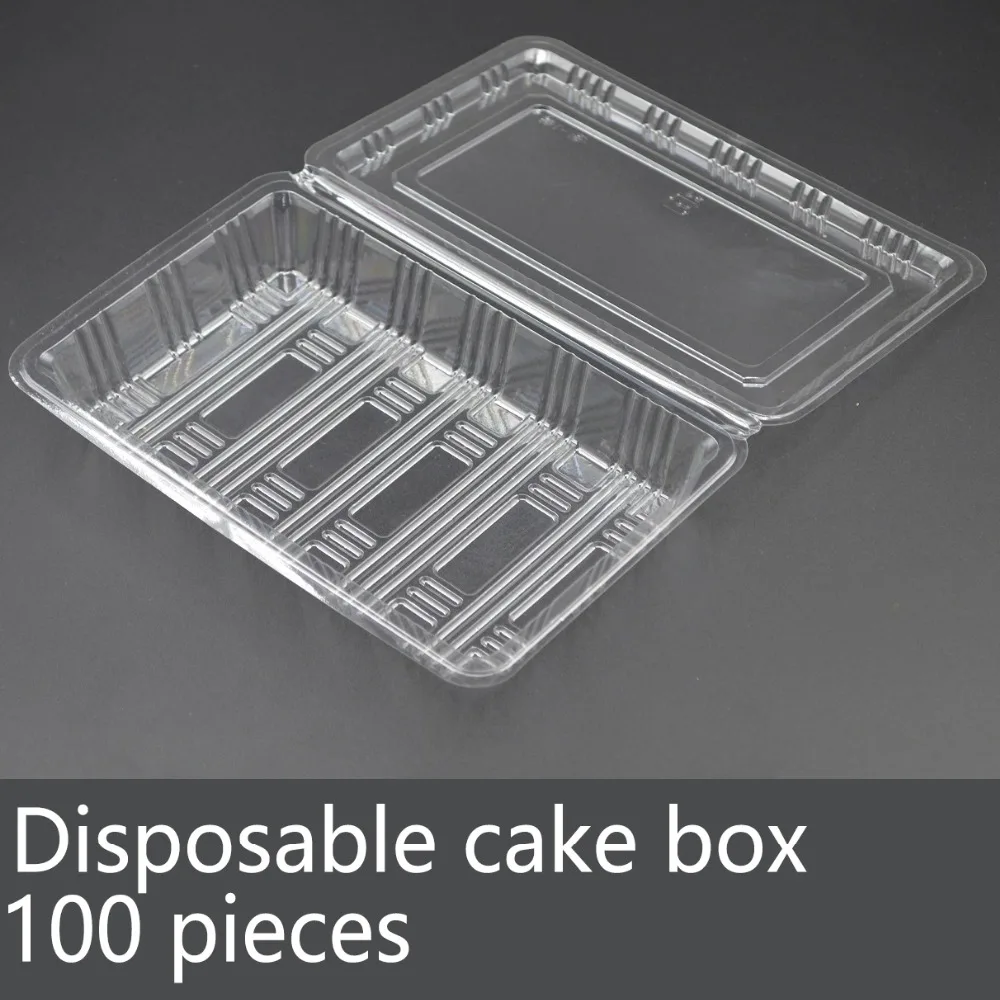 100 шт. одноразовая прозрачная коробка для суши тортов упаковочная | Дом и сад