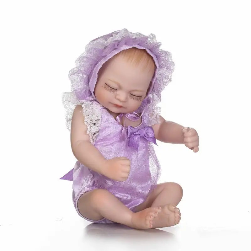 Белый Reborn baby реалистичный реборн силиконовый реборн кукла игрушка как настоящий полный силиконовый корпус новорожденные младенцы кукла bebes reborn bonecas - Цвет: Белый