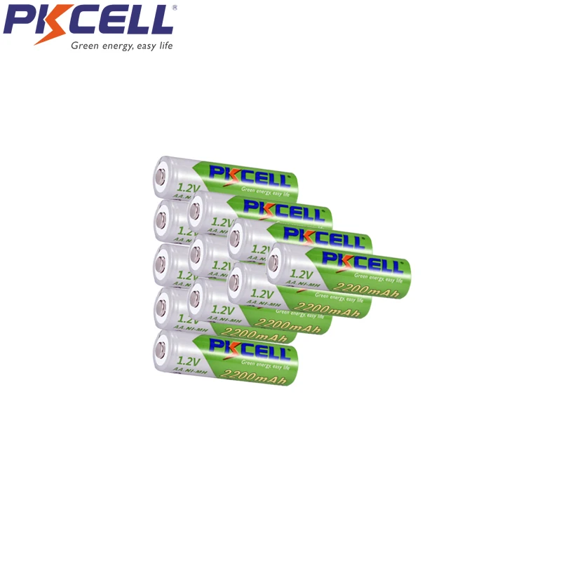 Аккумуляторные батареи PKCELL AA NIMH 10 шт. низкие саморазрядные aa 2200 мАч 1 2 в LSD для