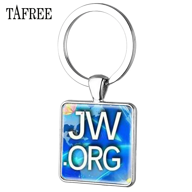 TAFREE JW. Орг квадратный брелок &quotбез крови&quot Иеговы Стекло кабошон с фото кулон