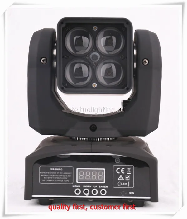 Лидер продаж 2 шт./Лот миниатюрный светодиодный прожектор с движущейся головкой 4