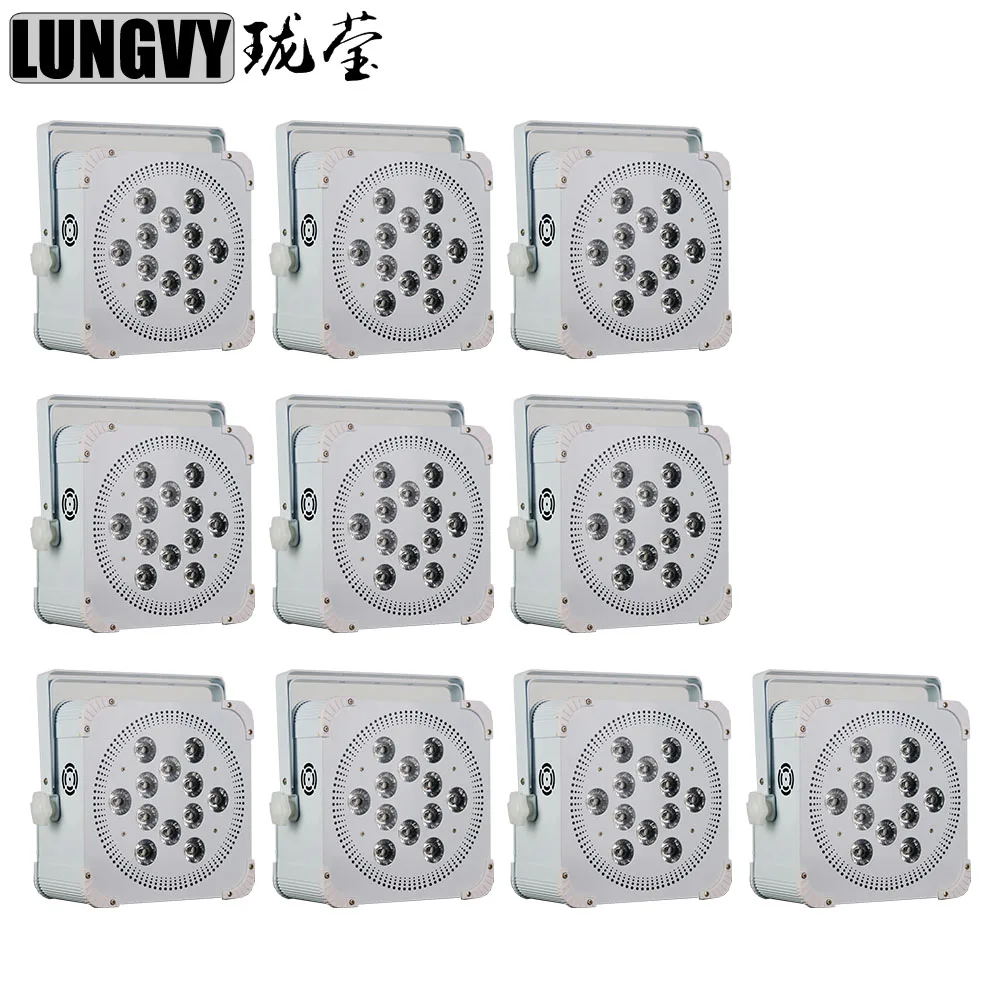 Бесплатная доставка 10 шт./лот 12x18 Вт RGBWA + UV 6 в 1 DMX 6/10 канальный беспроводной