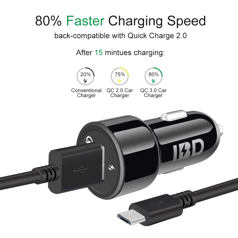 Автомобильное зарядное устройство для телефона USB 3 0 быстрая зарядка