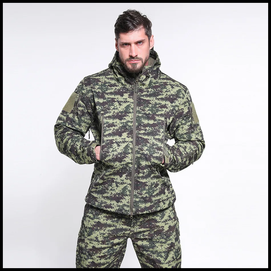 Военная Мужская тактическая куртка из мягкой кожи акулы 4xl, Мужская армейская водонепроницаемая ветрозащитная Боевая куртка TAD, Мужское пальто BF01