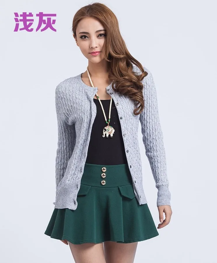 

Hemp Flowers Cardigan Cashmere Sweater Female Sleeve Head Sweater Thickening Free Shipping