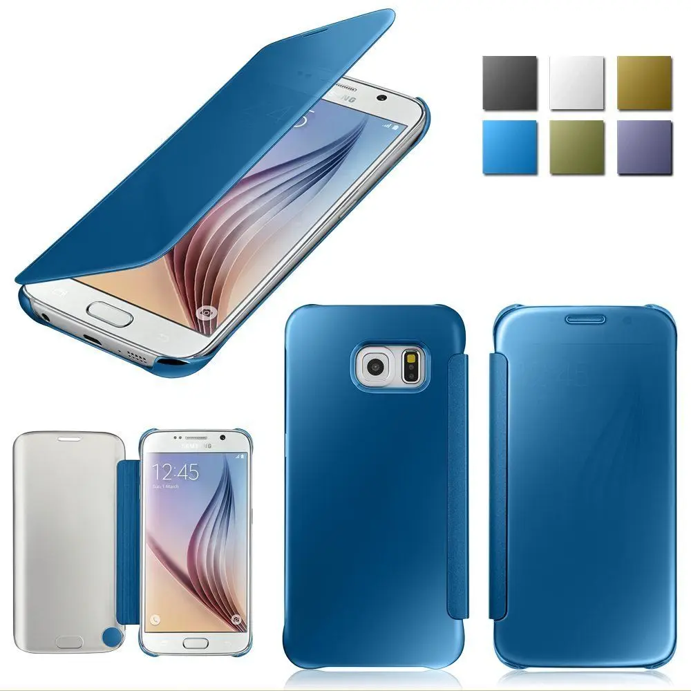 Smart View зеркало кожа флип чехол для samsung Galaxy S7 край S8 плюс Примечание 8 S6 s6 A3 A5 A7 J3 J5