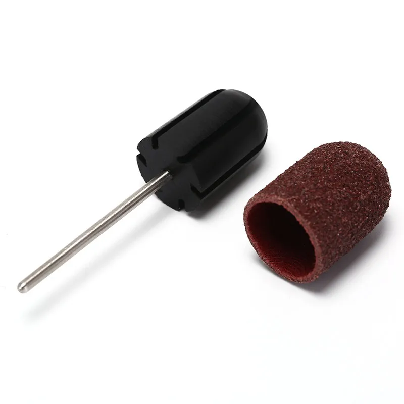 

5 Kind Size (1 Handle+1cap) Remove Calluses Nail Art Sanding Caps For Manicure Pedicure Electric Nail Drill Machine Nail Tools